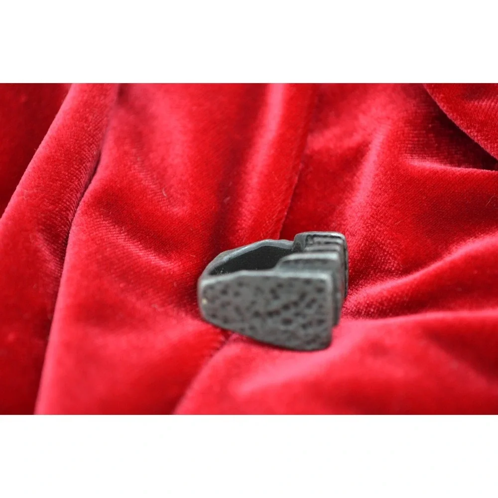 Vintage Brutalist Rustic Ring Oxidized Textured Metal Statement Band Size 8.5